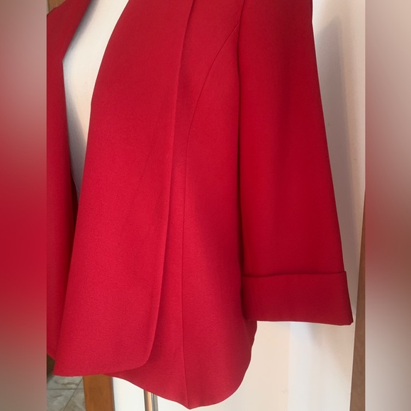 Kasper Rich Red Open Front Blazer - Picture 3 of 7